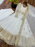 Exclusive Trending Designer Gown with Heavy sequence embroidery work Dupatta