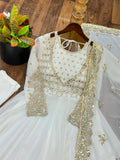 Exclusive Trending Designer Gown with Heavy sequence embroidery work Dupatta
