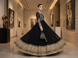 Exclusive Trending Designer Gown with Heavy sequence embroidery work Dupatta