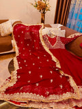 Exclusive Trending Designer Gown with Heavy sequence embroidery work Dupatta