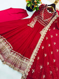 Exclusive Trending Designer Gown with Heavy sequence embroidery work Dupatta