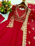 Exclusive Trending Designer Gown with Heavy sequence embroidery work Dupatta