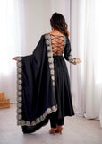 Elegant Embroidered Sequence Designer Anarkali Three Piece Set