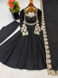 Elegant Embroidered Sequence Designer Anarkali Three Piece Set