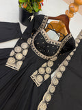 Elegant Embroidered Sequence Designer Anarkali Three Piece Set