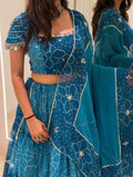 NAVARATRI SEASON EXCLUSIVE FULL STITCHED PRINTED GEORGETTE LEHENGA CHOLI
