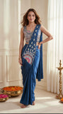 Ready to wear Premium Crep Silk Saree with attached Pallu