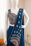 Ready to wear Premium Crep Silk Saree with attached Pallu