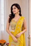 Ready to wear Premium Crep Silk Saree with attached Pallu