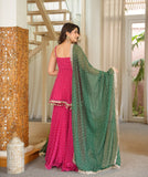 NEW TRENDING FANCY BANDHEJ PRINT AND KEDIYA- PLAZZO WITH PRETTY DUPATTA SET