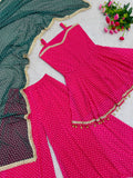 NEW TRENDING FANCY BANDHEJ PRINT AND KEDIYA- PLAZZO WITH PRETTY DUPATTA SET