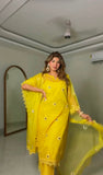 Soft Nylon Organza with Thread work with Fancy Lace Beautiful Salwar Kameez