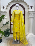 Soft Nylon Organza with Thread work with Fancy Lace Beautiful Salwar Kameez