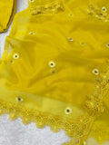 Soft Nylon Organza with Thread work with Fancy Lace Beautiful Salwar Kameez