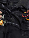 Soft Space silk with Beautiful sequins and thread embroidery work Saree