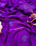 Soft Space silk with Beautiful sequins and thread embroidery work Saree
