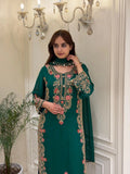 New Designer Party Wear Look Pure Heavy Faux Georgette Top Plazzo & Dupatta Set