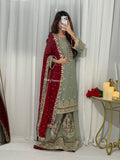 FESTIVAL SEASON WEAR BEAUTIFUL TOP PLAZZO AND DUPATTA WITH SEQUENCE EMBROIDERED WORKED