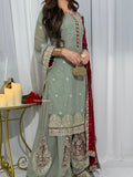 FESTIVAL SEASON WEAR BEAUTIFUL TOP PLAZZO AND DUPATTA WITH SEQUENCE EMBROIDERED WORKED