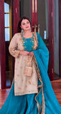 NEW READY TO WEAR WITH EMBROIDERY AND SEQUENCE WORK AND TOP PLAZZO WITH DUPATTA