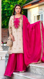 NEW READY TO WEAR WITH EMBROIDERY AND SEQUENCE WORK AND TOP PLAZZO WITH DUPATTA