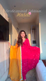 New Designer Faux Georgette With Embroidery Work Gown And Dupatta Set