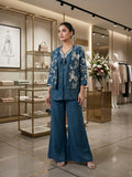 COSS-MOSS WITH SEQUENCE EMBROIDERY WORK DRESS