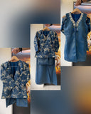 COSS-MOSS WITH SEQUENCE EMBROIDERY WORK DRESS