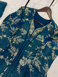 COSS-MOSS WITH SEQUENCE EMBROIDERY WORK DRESS