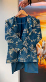 COSS-MOSS WITH SEQUENCE EMBROIDERY WORK DRESS