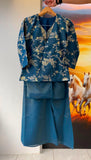 COSS-MOSS WITH SEQUENCE EMBROIDERY WORK DRESS