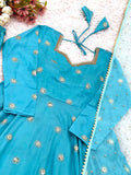 Heavy Vichitra Silk With Heavy Embroidery Sequence Work Salwar Kameez
