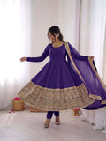 Fully Stitched Roman silk with codding sequence work Salwar Kameez