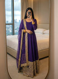 Fully Stitched Roman silk with codding sequence work Salwar Kameez