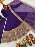 Fully Stitched Roman silk with codding sequence work Salwar Kameez