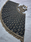 Premium Crape Silk Lehenga Embellished With Beautiful Embroidery Work