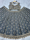 Premium Crape Silk Lehenga Embellished With Beautiful Embroidery Work