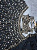 Premium Crape Silk Lehenga Embellished With Beautiful Embroidery Work