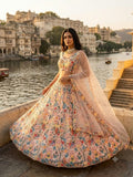 Premium Butterfly Soft Net Lehenga Embellished With Beautiful Multy Thread Embroidery