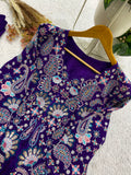 DESIGNER TWO PIECE TOP AND PLAZZO WITH SEQUENCE EMBROIDERY WORK