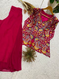 DESIGNER TWO PIECE TOP AND PLAZZO WITH SEQUENCE EMBROIDERY WORK