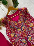 DESIGNER TWO PIECE TOP AND PLAZZO WITH SEQUENCE EMBROIDERY WORK