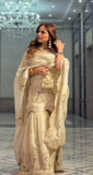 New Designer Pure Chinnon With Heavy Embroidery Coding Dori-Sequence Work Top-Bottom And Dupatta Set