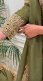 New Designer Roman simmer silk With Embroidery Work Top-Bottom And Dupatta Set