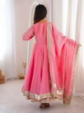 Tabby organza Silk with Original Mirror Hand Work with gotta Patti lace Salwar Kameez