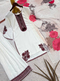 New Fancy Design Pakistani Farsi Salwar Kurta With Dupatta Set