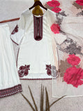 New Fancy Design Pakistani Farsi Salwar Kurta With Dupatta Set