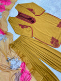 New Fancy Design Pakistani Farsi Salwar Kurta With Dupatta Set
