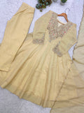FESTIVAL SEASON BEAUTIFUL CORDING WITH SEQUENCE EMBROIDERED WORKED GOWN PANT WITH DUPATTA