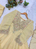 FESTIVAL SEASON BEAUTIFUL CORDING WITH SEQUENCE EMBROIDERED WORKED GOWN PANT WITH DUPATTA